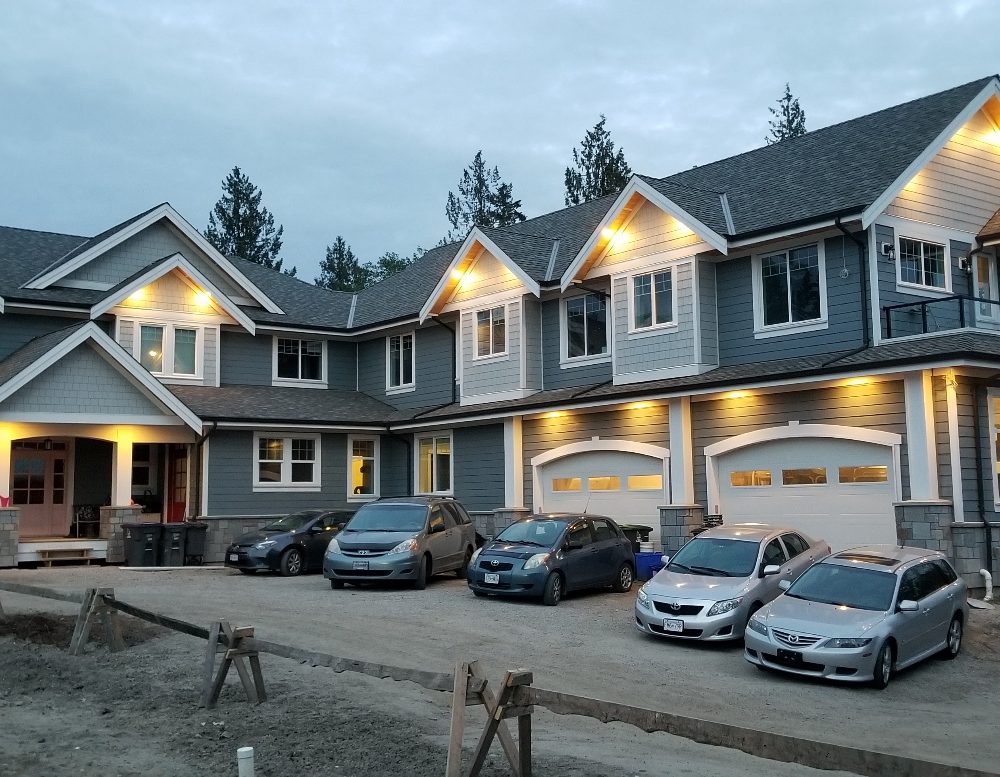 New House wired with fixtures installed